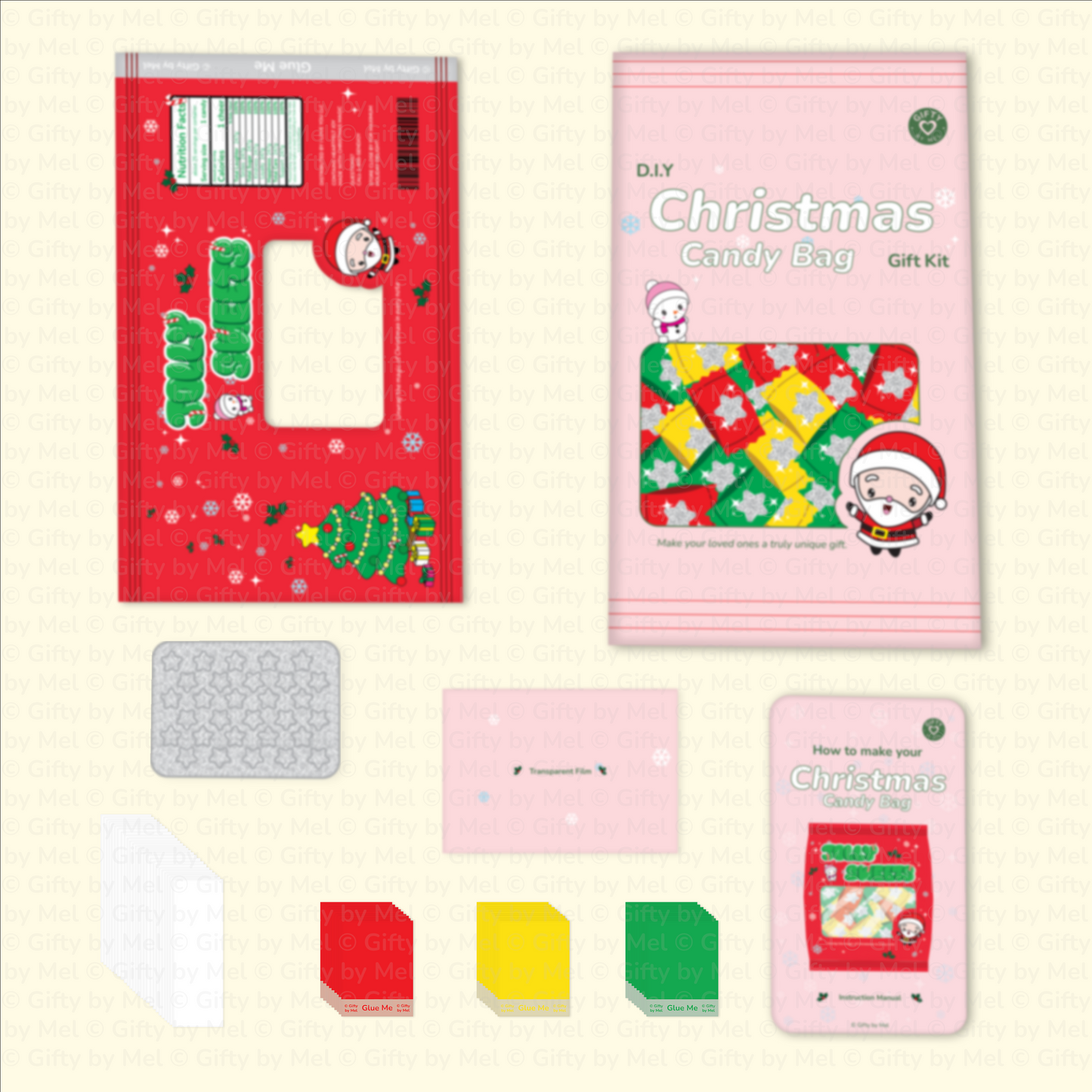 DIY Christmas Candy Bag Gift Kit