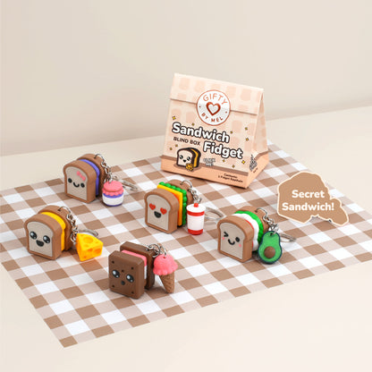 Sandwich Fidget Clicker Keychain Blind Box