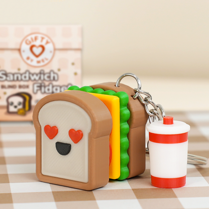 Sandwich Fidget Clicker Keychain Blind Box