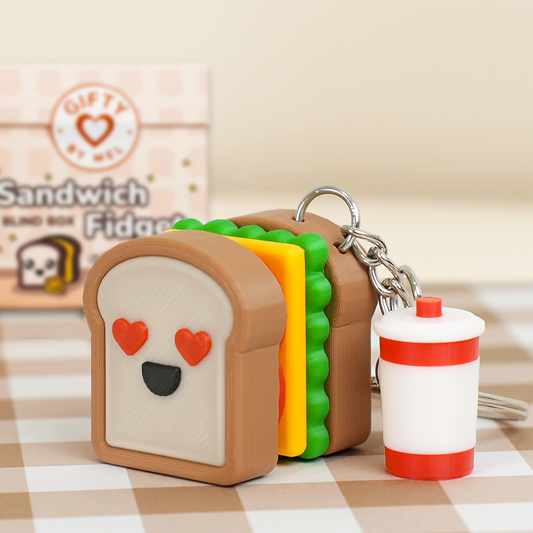 Sandwich Fidget Clicker Keychain Blind Box