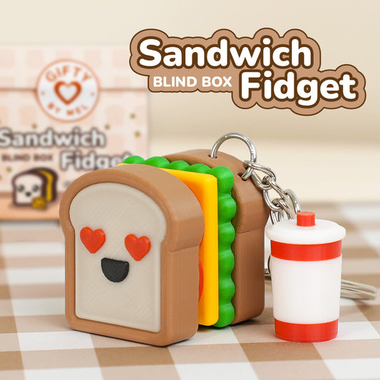 Sandwich Fidget Clicker Keychain Blind Box
