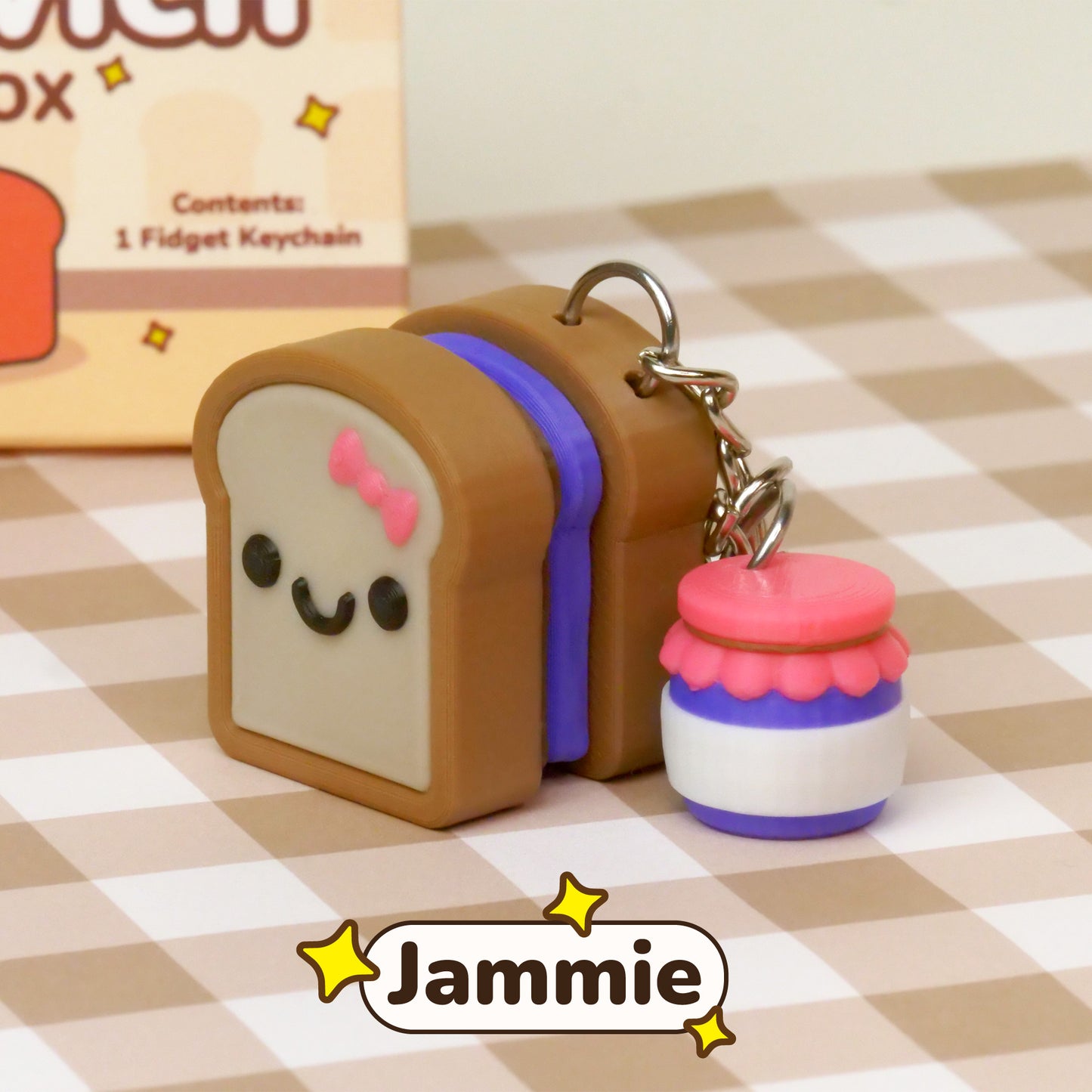 Sandwich Fidget Clicker Keychain Blind Box