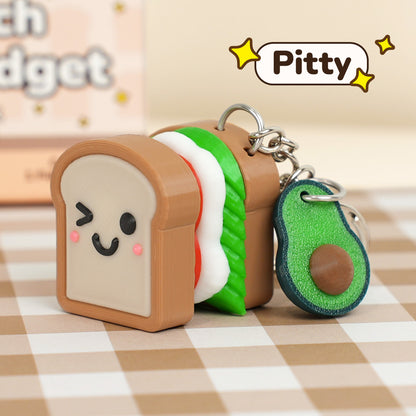 Sandwich Fidget Clicker Keychain Blind Box