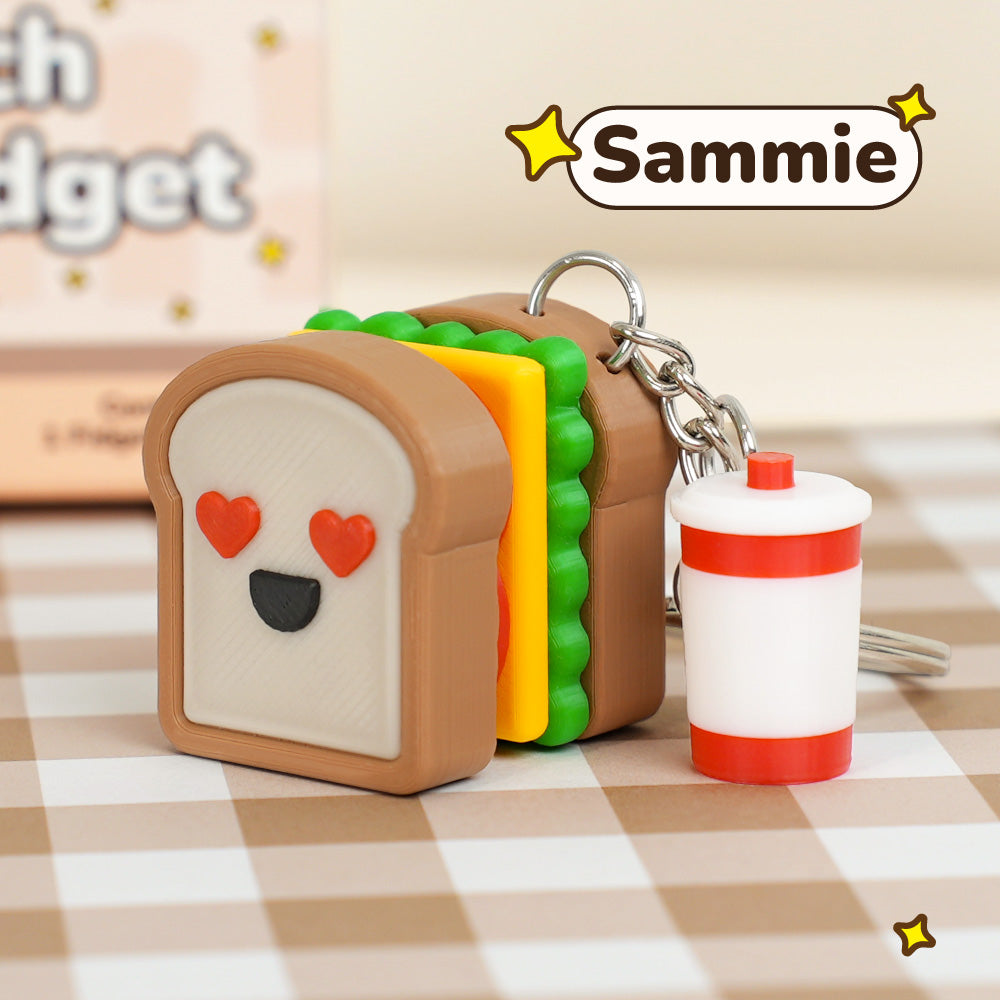 Sandwich Fidget Clicker Keychain Blind Box