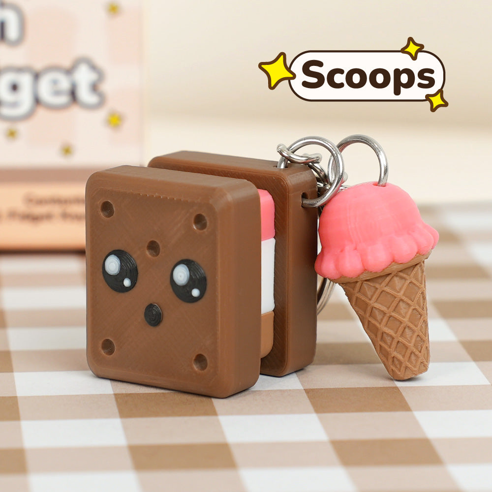 Sandwich Fidget Clicker Keychain Blind Box