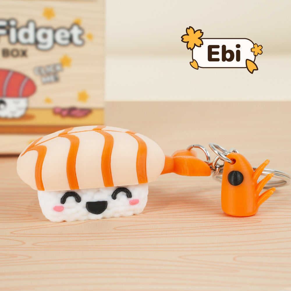 Sushi Fidget Clicker Keychain Blind Box
