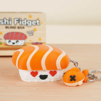 Sushi Fidget Clicker Keychain Blind Box