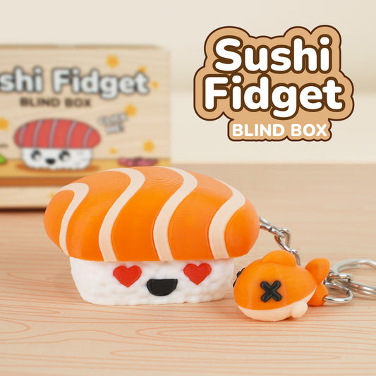 Sushi Fidget Clicker Keychain Blind Box