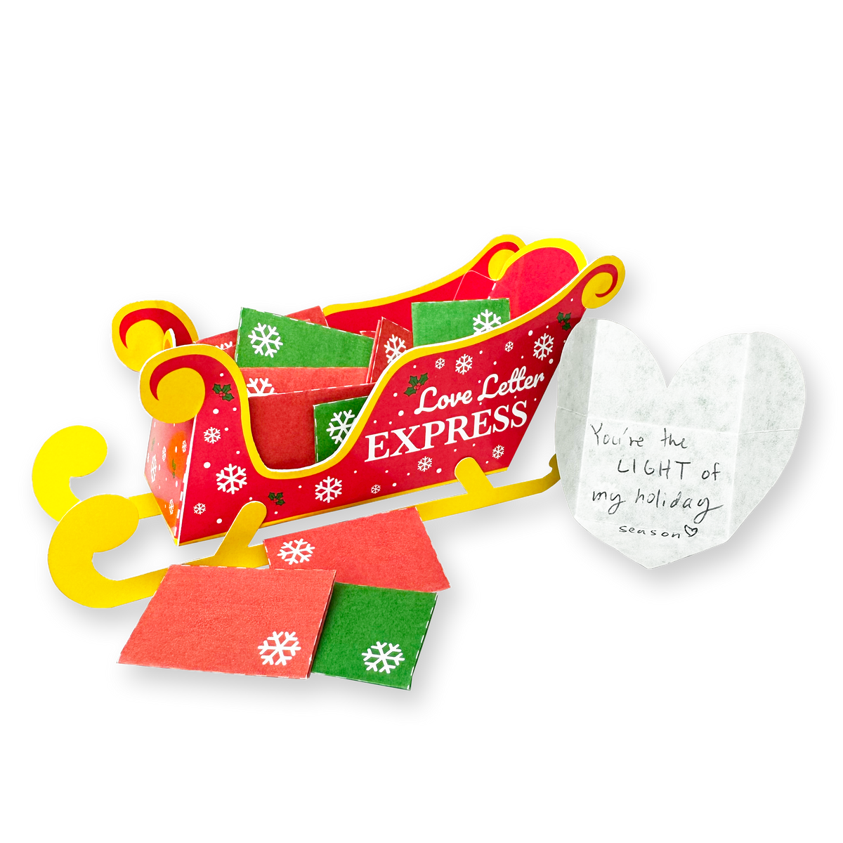Letter R Sleigh Gifty by Mel | Printable Love Letter Sleigh Gift Template with Messages