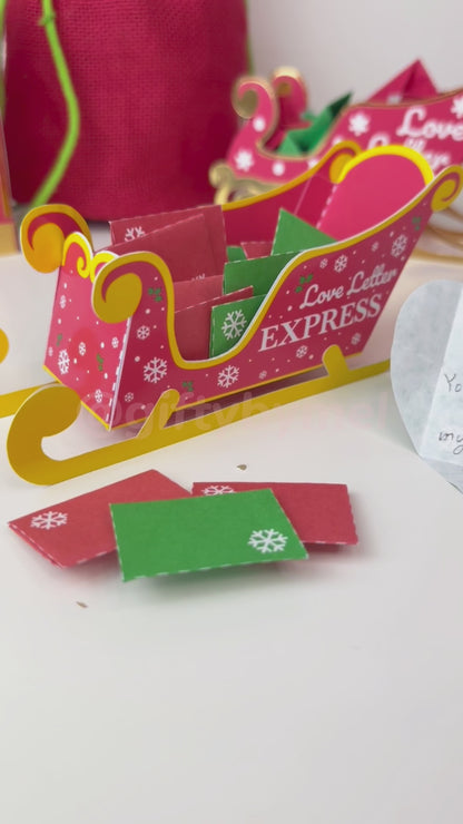 Love Letter Sleigh Gift Template